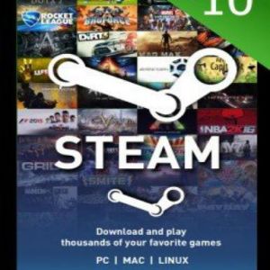 Steam Gift Card 10 EUR, Multilanguage, Steam